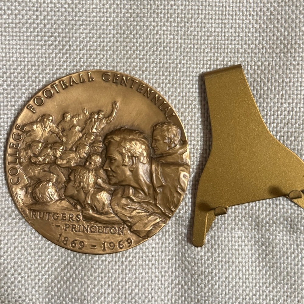 1969 College Football Centennial Medallion, Rutgers-Princeton, Medallic Arts Co.